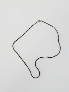 Vintage Milor Italy Sterling Silver 925 Twisted Linked Rope Chain Necklace 18"